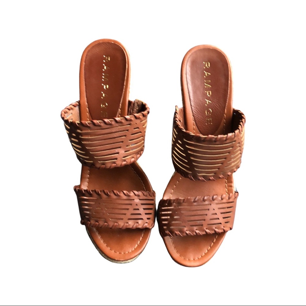 Rampage Bayda Wedge Platform Open Toe Shoes  7.5M